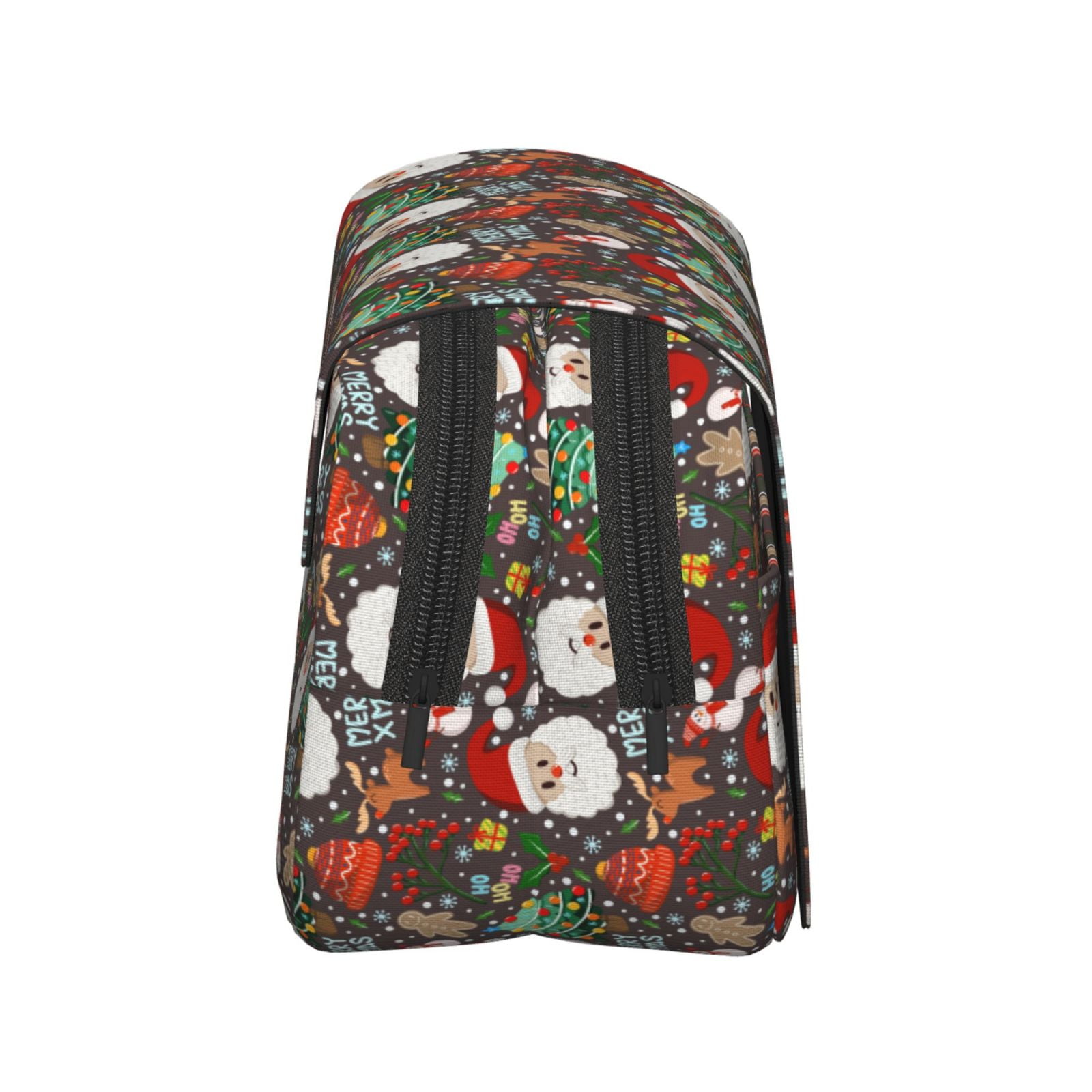 Rateoe Merry Christmas Pattern Double Clamshell Pen Case, Storage Organizer with Two Zipper Compartments– Holds Up to 50 Pencils & Pens