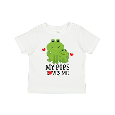 

Inktastic My Pops Loves Me Boys Frog Gift Toddler Boy Girl T-Shirt