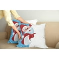 thumbnail image 3 of Ambesonne Christmas Throw Pillow Cover 2 Pack, Winter Snow Season Santa, 24", Vermilion Blue and White, 3 of 6