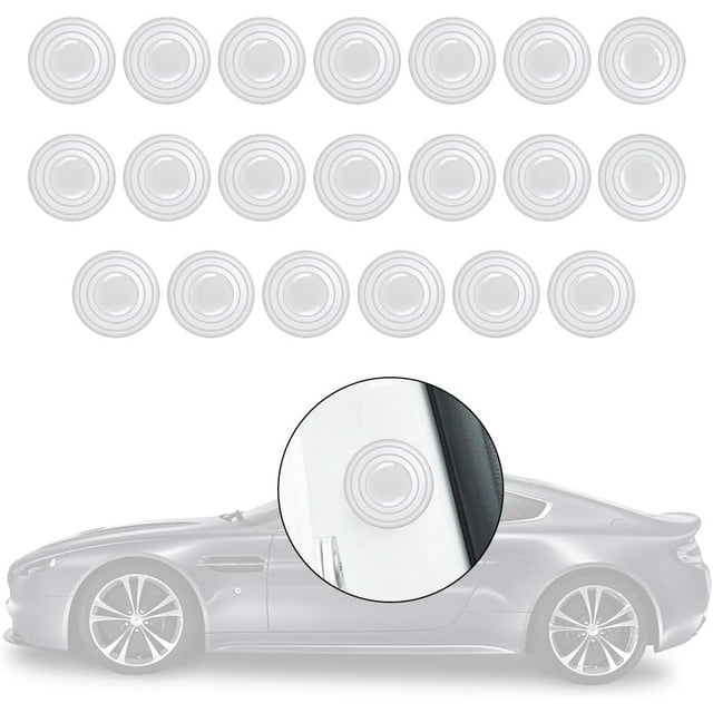 Yazoeia Car Door Shock Absorber Anti-Collision Gasket, 20 PCS Silicone Sound Insulation Stickers, Universal Auto Door Protection Sticker, Vehicle Accessories Fit for Most Cars (Fluorescent