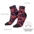 thumbnail image 6 of Fuzoiu Rose Flower Print Adult Socks, Crew Moisture-wicking Socks, Unisex Cushion Crew Socks,Casual Sports Ankle Socks, 6 of 7