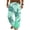 Green-2, variant on Beach Pants for Men Sea Turtle Print Loose Fit Elastic Waist Wide Straight Leg Cotton Linen Casual Pants with Pockets