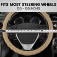 thumbnail image 7 of BDK Genuine Beige Leather Steering Wheel Cover for Car, Large (15.5" - 16.5") – Ergonomic Comfort Grip for Men & Women, Universal Fit Car Steering Wheel Cover for Vehicles with Large Steering Wheels, 7 of 7