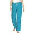 thumbnail image 2 of Picia Blue Glitter Womens Soft Woven Cotton Elastic Waistband Sleep Pajama Pant Lounge Sleep Pant With Pockets And Drawstring-Large, 2 of 9