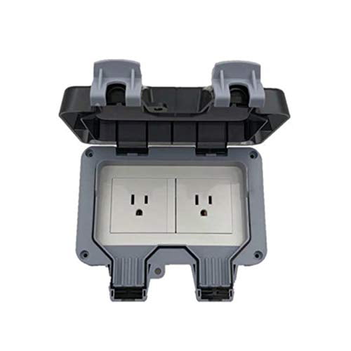 1pc Outside Sockets Waterproof Single Socket Electrical Double Weatherproof Outdoor Switched Power Socket Switched Power Socket IP66 Switched Socket Covers