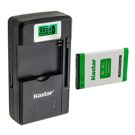 Kastar 1-Pack BL-4C Battery and Smart LCD Charger Replacement for KAZAM KAC5 KAC5-HELBE0003594 KALB2 KALB2-MXDB01351 Life B2 Life C5 Lubi 3 NGM Boris BL-40 BL-OS4 BL-VA Micromax C250