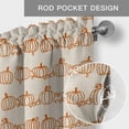 thumbnail image 6 of Thanksgiving Pumpkin Farmhouse Short Window Curtain Valances, Beige Retro Simple Lines Country Rod Pocket Kitchen Valances for Living Room Bedroom Bathroom Cafe 60" x 18", 6 of 8