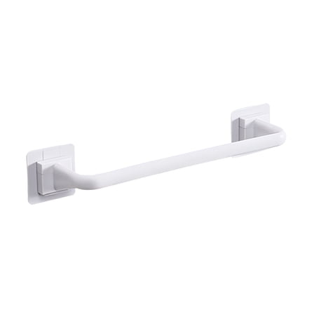 LAMIRO 12.2 Inch Towel Bar - Self-Adhesive Bathroom Towel Rack,No Drilling Required,White