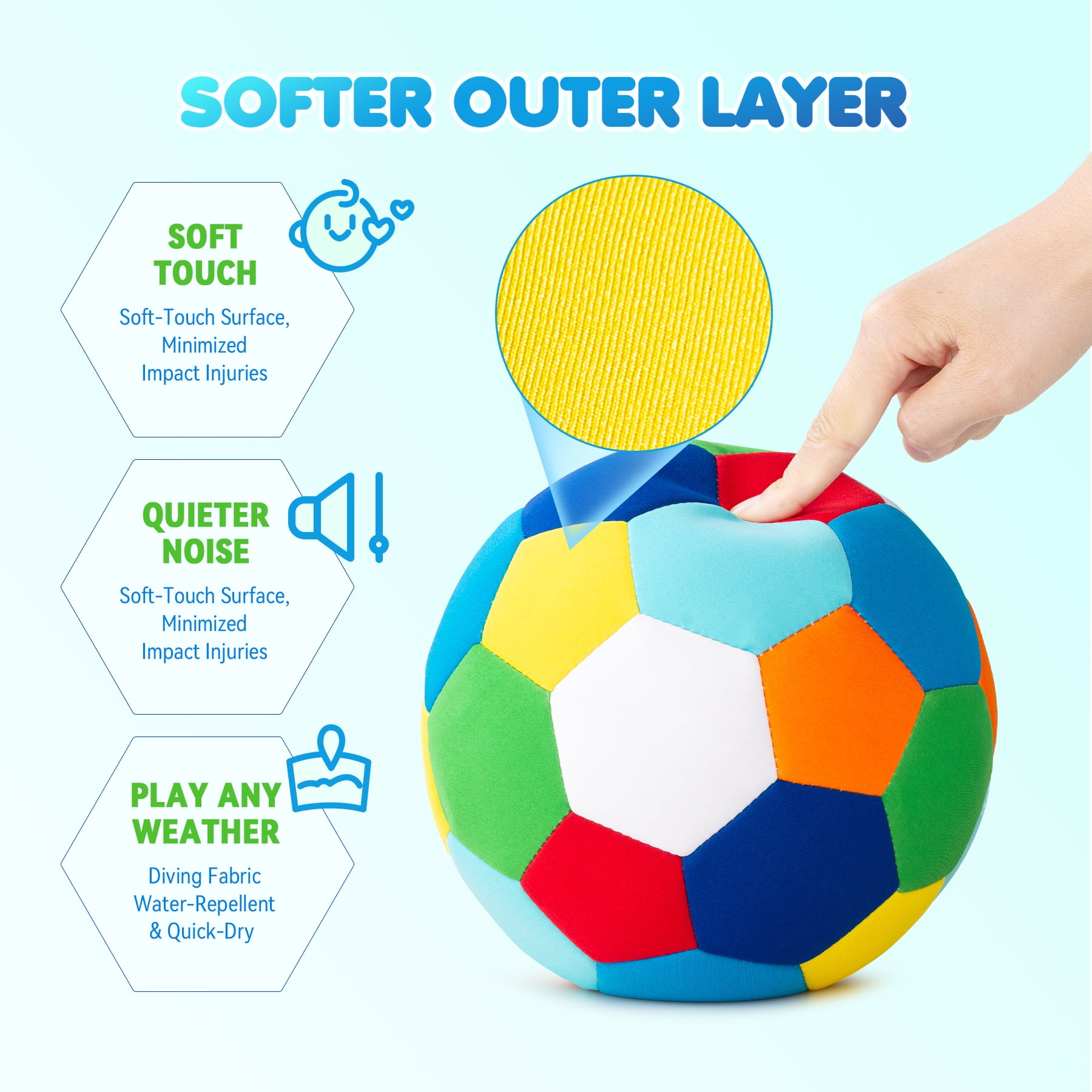 PLAYZAP Size 4 Soft Indoor Soccer Ball – Quiet, Safe for Toddlers & Kids Ages 3-12