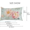 thumbnail image 2 of Pillowcases Pink Roses and Peonies Pillow Cases Set of 2 Pillow Cover Cushion Case Rectangle Pillowcase with Hidden Zipper 20x26 Inch Home Decor, 2 of 6