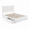 thumbnail image 4 of Madison Lit Plateforme Grand en Bois avec Pied de Lit et Tiroirs de Rangement, Blanc, 4 of 8