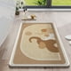 thumbnail image 4 of Alfombra antideslizante para alfombra de baño - Alfombra absorbente con respaldo antideslizante, 23,62x15,74 pulgadas, lino gris/marrón, lavable para dormitorio y entrada, 4 of 6