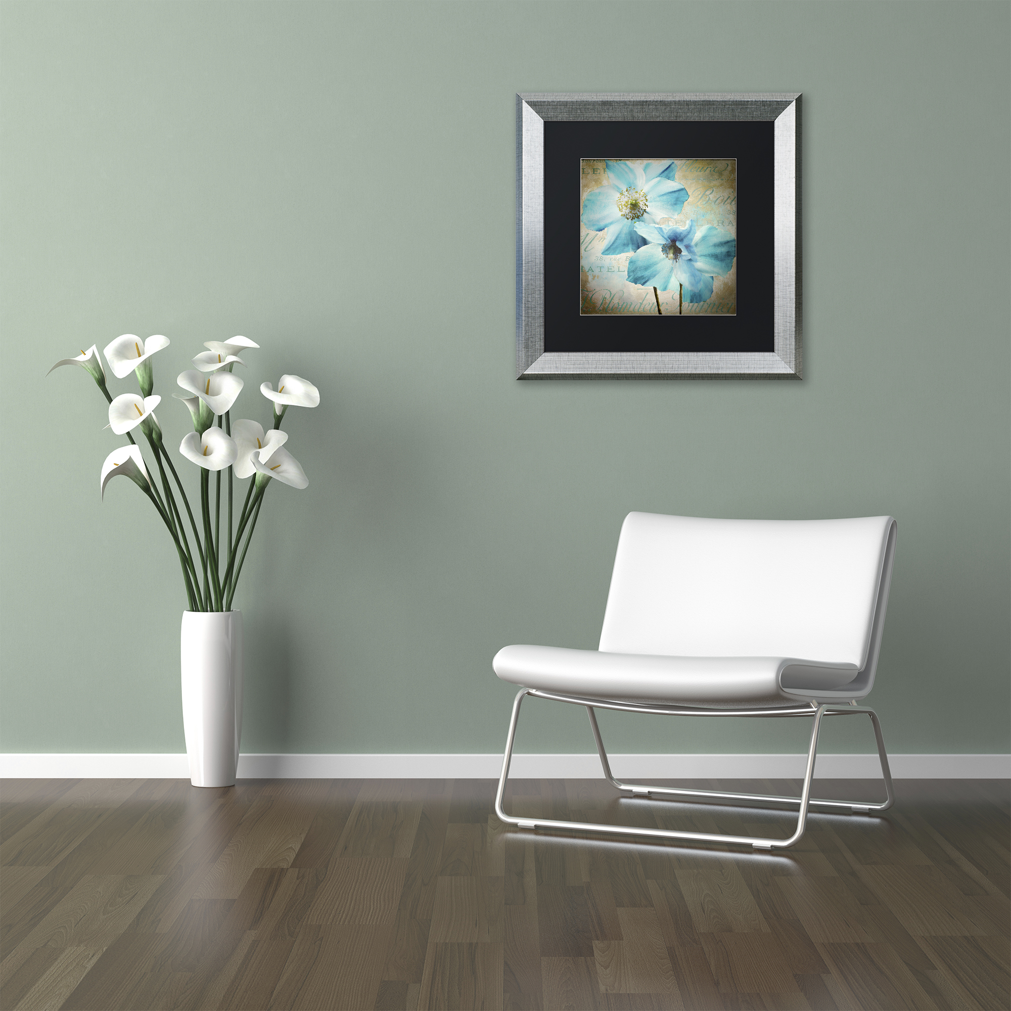 Trademark Fine Art 'Himalayan Blue I' Silver Framed Art by Color Bakery