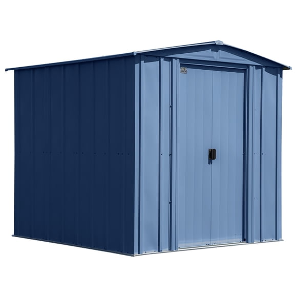 Classic Steel Storage Shed, 6X7, Blue Grey