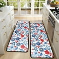 thumbnail image 4 of Kitchen Rugs Sets Of 2,Pioneer Flower Floral Print Pattern Anti Fatigue Kitchen Mat Rugs Non Slip Washable,Decorative Kitchen Floor Mats for Kitchen,Sink,Laundry,17"x47"+17"x47", 4 of 5