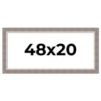 48x20 Frame Grey Real Wood Picture Frame Width 2.75 Inches | Interior Frame Depth 0.5 Inches |