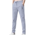 thumbnail image 4 of Blmnix Workout Pants Pants for Men Relaxed Fit Pleated Men Sweatpants Jeans Low Rise Long Gray Slim Straight Mens Pants Casual,XL, 4 of 5