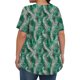 thumbnail image 5 of Top Plisado Gradiente de las Mujeres, Cuello de la Tripulación Manga Corta Blusa Suelta para el Hogar Y el Uso Diario, Ligera Túnica de Moda Casual, 5 of 8