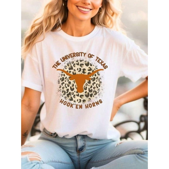 Texas Longhorn Leopard Unisex Tshirt