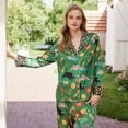 thumbnail image 4 of Pijama de seda de hielo para mujer, traje de Casa de manga larga con solapa, estilo Ins, a la moda, novedad de primavera y verano, 2023, 4 of 4