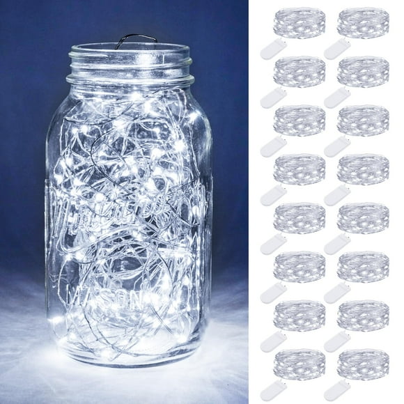 Cadena de luces LED Fairy Litogo, 16 unidades, 7 pies y 20 LED, impermeables