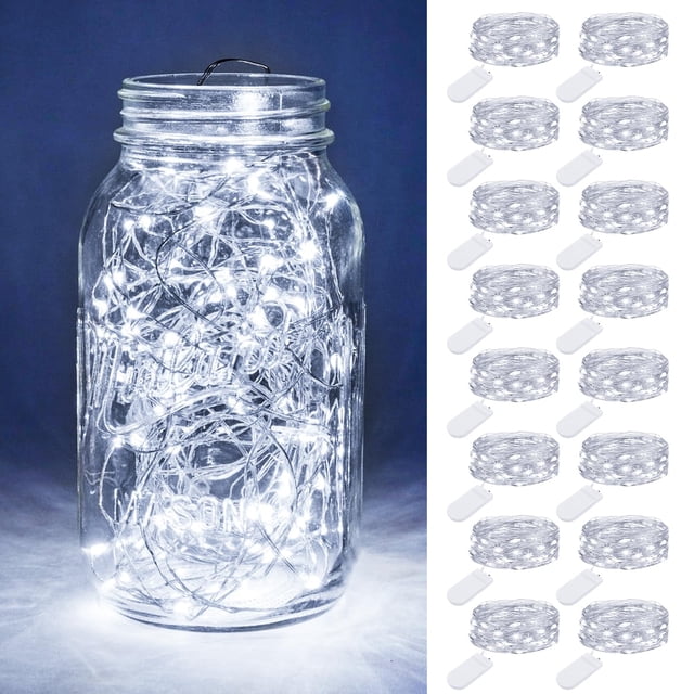 Cadena de luces LED Fairy Litogo, 16 unidades, 7 pies y 20 LED, impermeables