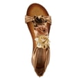 thumbnail image 3 of PATRIZIA Women's HARLEQUIN Ankle Strap T-Strap Wedge Sandals - Floral Design, Cushioned Insole, Back Zipper, 3 of 7