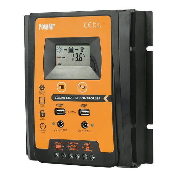 30A MPPT PWM Solar Charge Controller for 12V/24V Solar Panel System IP32 PV Battery Controller