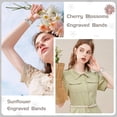 thumbnail image 6 of VeveXiao Floral Engraved Band Compatible with Apple Watch Band 40mm 41mm 38mm 42mm 44mm 45mm 49mm, Designer Soft Silicone Cute sakura Strap for iWatch Series SE Ultra 9 8 7 6 5 4 3 2 1, 6 of 7