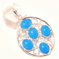 thumbnail image 2 of Blue Chalcedony Gemstone Pendant Handmade Anniversary Gift Jewelry 2.30" MP 5131, 2 of 2