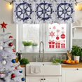 thumbnail image 5 of Navy Blue Rudder Coastal Curtain Valances for Windows, Kitchen Valance Window Treatments Panel 2 Pack, Nautical Beach Ocean Retro Rod Pocket Short Curtains for Bathroom Bedroom 60 x 18 Inch, 5 of 8