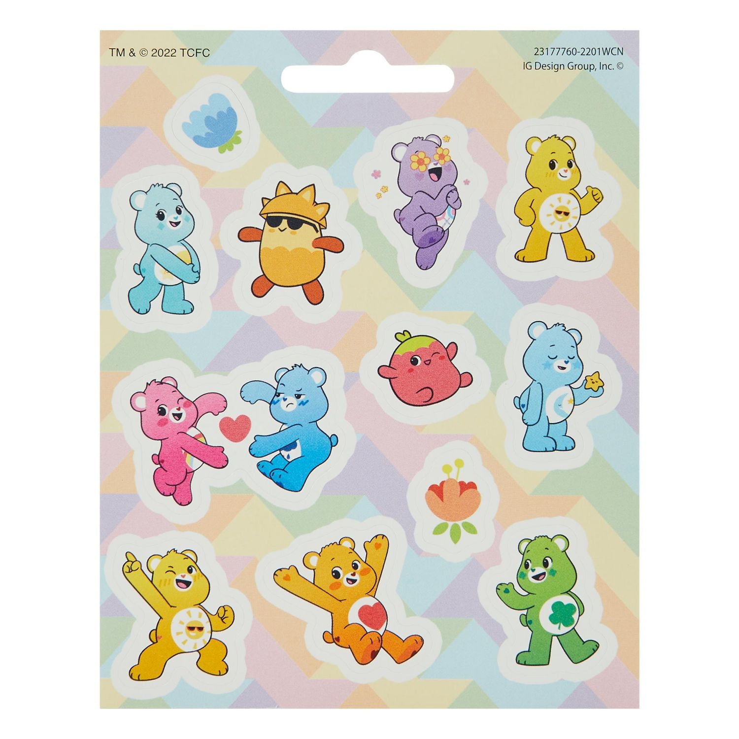Care Bears Tuck Front Sticker Pack, 111 Count