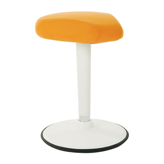 Active Perch Seat with White Frame and Orange Fabric 24"-34"