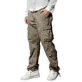 thumbnail image 4 of Matchstick Men's Cotton Straight Leg Relax Fit Cargo Pants with 8 Pockets, 4 of 8