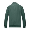 thumbnail image 5 of Rexolia Men’s Zip Front Golf Jacket Lightweight Plaid Lined Slim Fit Casual Outdoor Wind Resistant Army Green L, 5 of 6