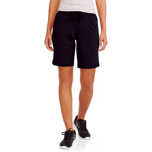 Athletic Works Women's Athleisure French Terry Bermuda Shorts - Walmart.com