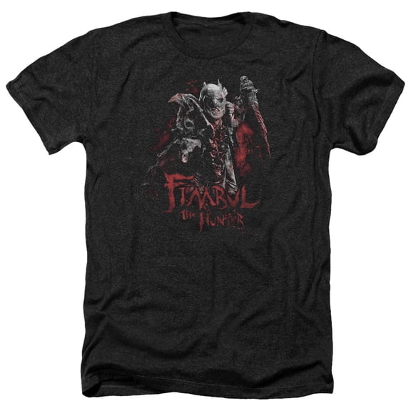 Trevco HOB1079-HA-1 The Hobbit Fimbul The Hunter Heather T-Shirt for Adult, Black - Small