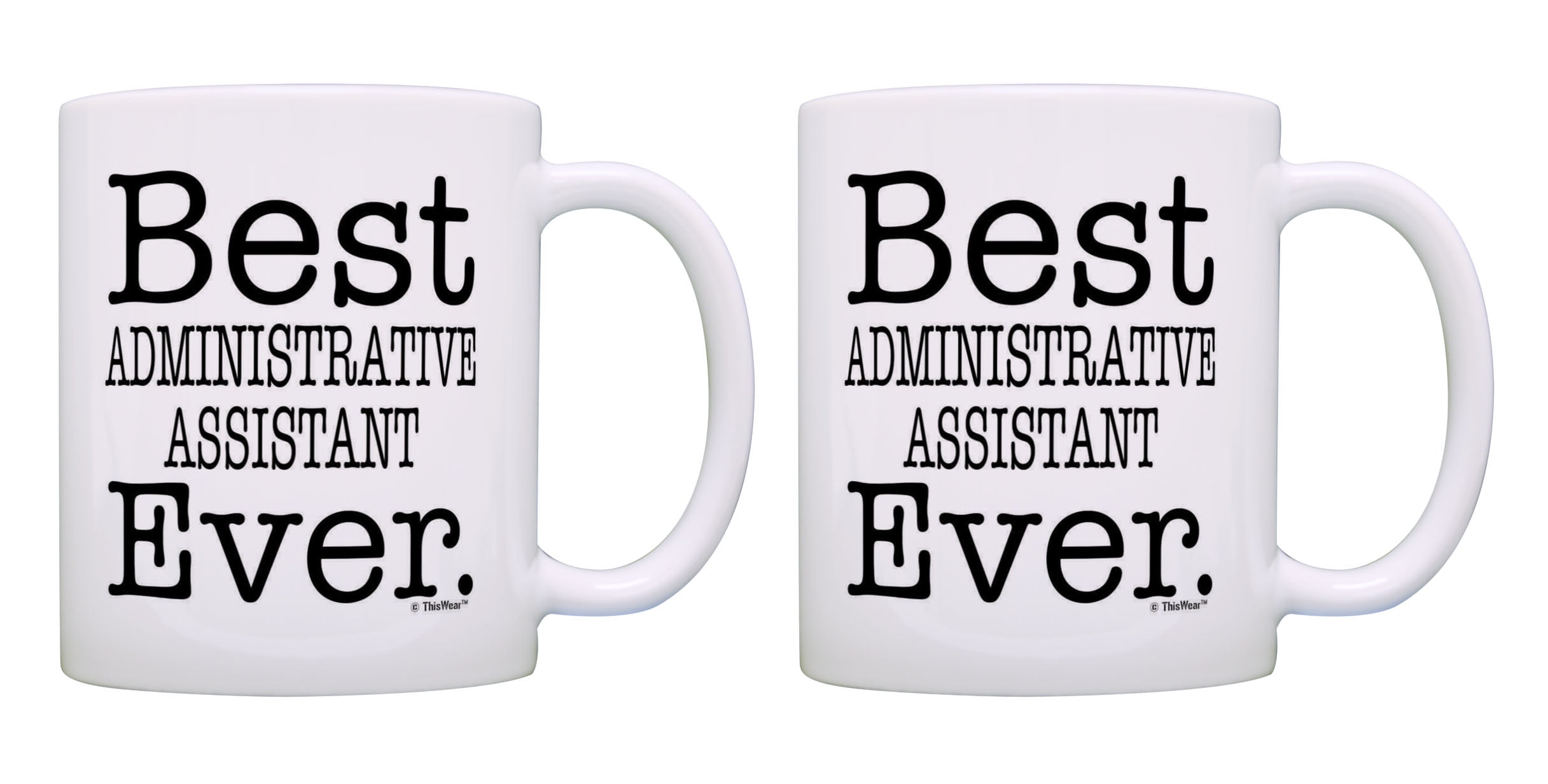 ThisWear Secretary Mug Set Best Administrative Assistant Ever Coffee