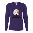 thumbnail image 2 of Wild Bobby, Hip Marilyn Monroe Portrait Classic Beauty Pose, Famous People, Women Graphic Long Sleeve Tee, Purple, XX-Large, 2 of 4