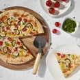 thumbnail image 6 of Tabletops Gallery 2-Piece Acacia Wood Pizza Board Serving Set with Pizza Wheel Cutter, 6 of 10