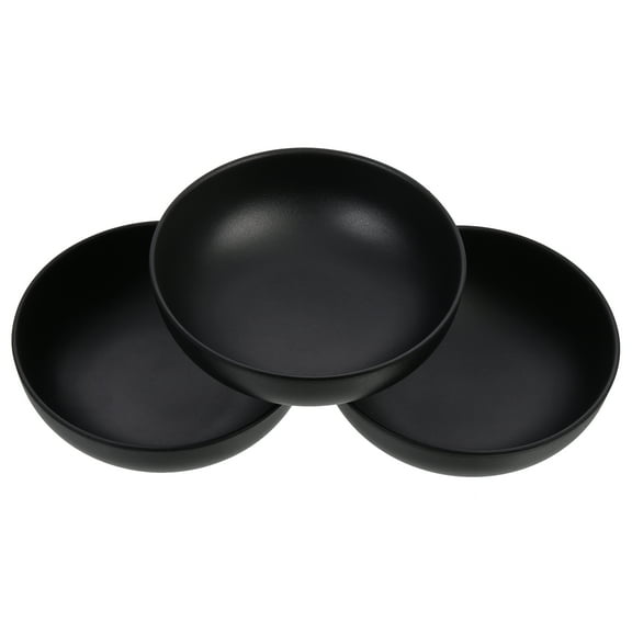 FENGGUIQU Party Serving Bowls Appetizer Bowls Black mine 3Pcs