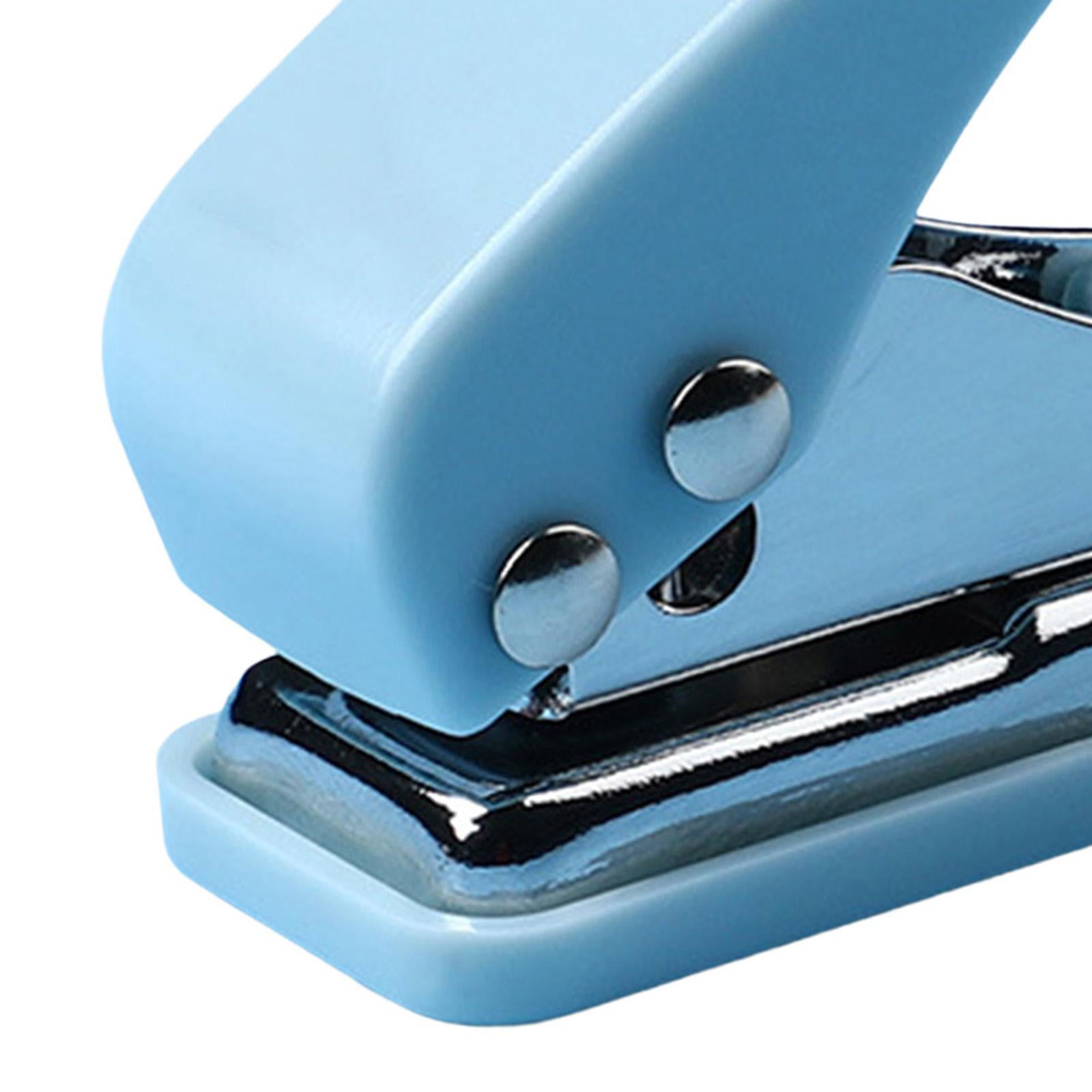 Mini Small Hole Puncher Blue Color, 10 Sheet Paper Hole Puncher Capacity Single Hole Puncher for Office Use or Gift for Students (Blue)