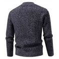 thumbnail image 2 of ZUKMRJPC Men's Crewneck Sweaters Casual Long Sleeve 3-Button Slim Fit Pullover Sweater Soft Comfy Solid Color Warm Chunky Knitted Tops, 2 of 5