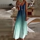 thumbnail image 1 of WILLBEST Vestidos Casuales para Mujer Verano Vestidos Maxi para Mujer Verano sin Mangas Bohemio Casual Cuello En V Vestidos Largos Vestido de Playa para Vacaciones Chica, 1 of 3