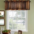 thumbnail image 3 of 2 Pack Valances for Window, Brown Vintage Wooden Short Curtains for Kitchen Bedroom Living Room, Retro Art Farmhouse Rod Pocket Small Window Treatment Valance Drapes 42 x 12 Inch, 3 of 8