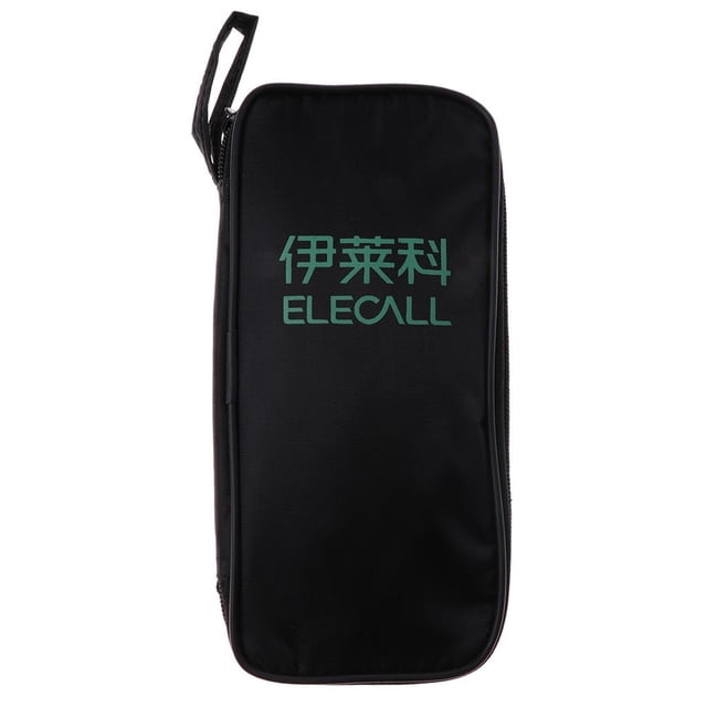 Estuche de transporte para multímetro, bolsa de nailon, bolsa con cremallera, negra para EM33D 33A 201 202 380 Zulema Caja del multímetro