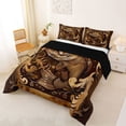 thumbnail image 2 of jejeloiu Vintage Fishing Full Size Comforter Sets,Pike Fish Print Bedding Comforter Set For Boys,Brown Black,Black Reversible,3 Pieces,1 Comforter and 2 Pillowcases, 2 of 7
