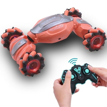 Dammyty Remote Control Cars, RC Cars for Boys Girls, 2.4GHz 4WD Gesture 360° Rotating Drift RC Stunt Car with LED Lights, Gifts for 3 4 5 6 7 8  Year Old
