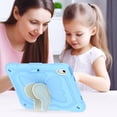 thumbnail image 7 of FJLBDE Case for iPad (A16) 11th Gen 2025/10th Gen 2022 10.9 Inch with Butterfly Stand, Shockproof Protective Tablet Cover with Pencil Holder Shoulder Strap for Kids Girls, Beige Blue, 7 of 7