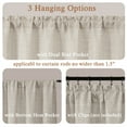 thumbnail image 3 of OVZME Judy Linen Valance Curtain with Rod Pocket, Light Filtering Short Curtain for Kitchen Bathroom & Basement Windows, 1 Panel, 60 x 12 Inches, 3 of 7